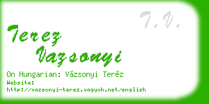 terez vazsonyi business card