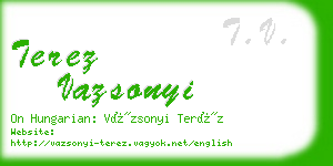 terez vazsonyi business card